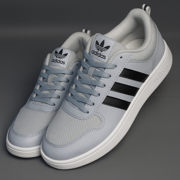 Adidas Classic Grey Sports Sneakers - Image 2